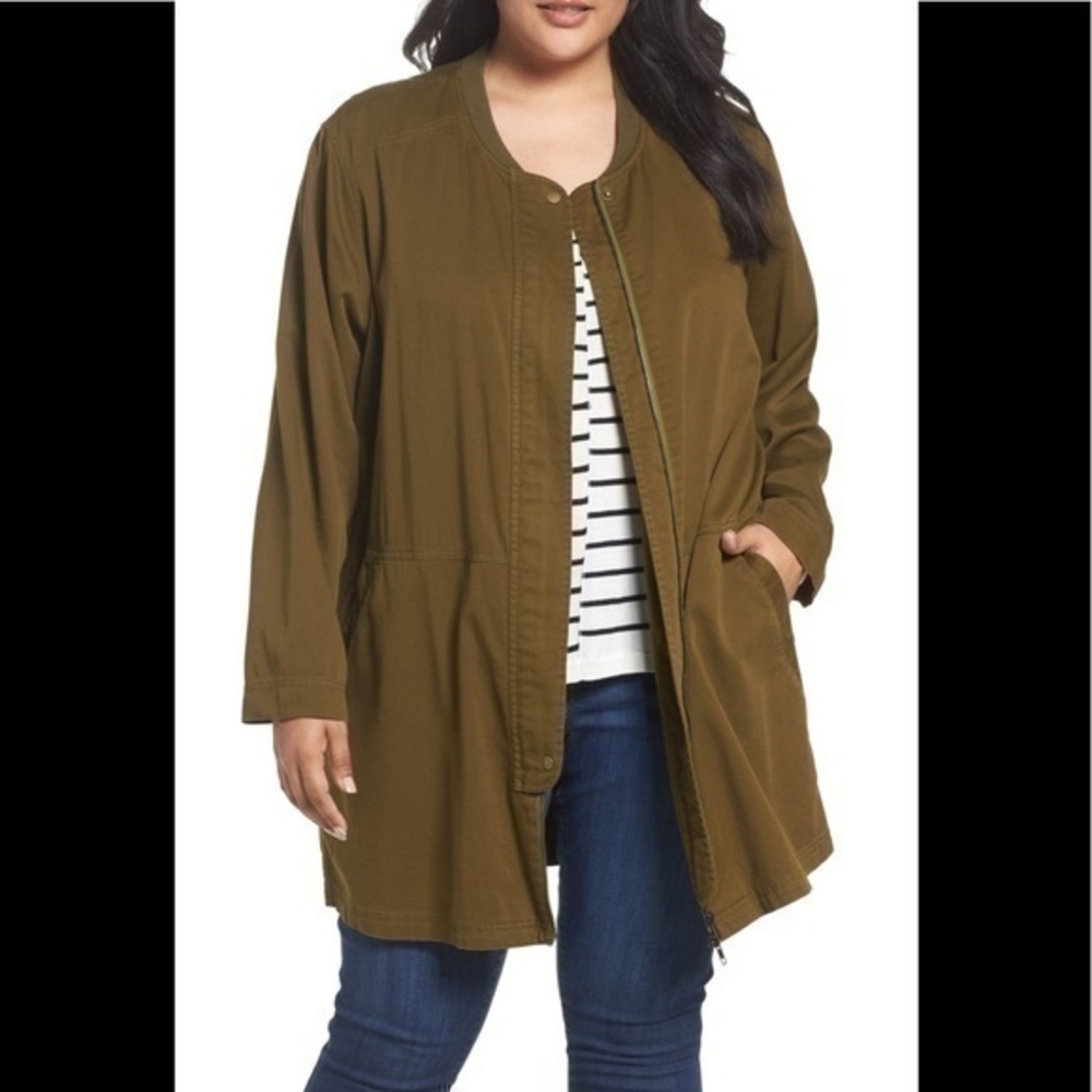 Sejour Nordstrom plus size long utility jacket
